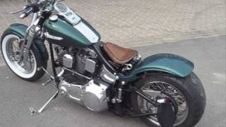 Bobber Harley Davidson Springer Softail 1990 customized 20082009 in Germany [upl. by Akimaj388]