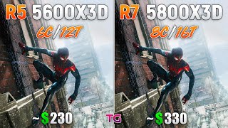 Ryzen 5 5600X3D vs Ryzen 7 5800X3D  Test in 10 Games [upl. by Allak921]