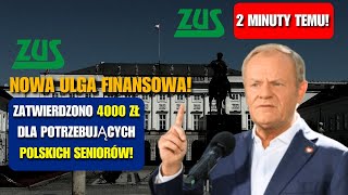 2 minuty temu Zatwierdzono 4000 zł podwyżki dla potrzebujących polskich seniorów [upl. by Butch]