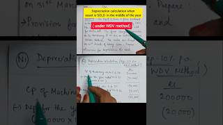 Depreciation Imp sum Full video uploaded in channel  Depreciation chapter class 11 bcom shorts [upl. by Omidyar]