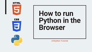 How to Run Python in the Browser and build a todo list  How to Run Python in HTML [upl. by Keg]