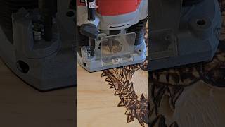 Pyrography Dragon and a bit of einhell router magic Ready for epoxy flames einhell epoxy [upl. by Sam]