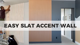 Easy Vertical MDF Slat Wall  Beginner Friendly DIY Project  How To [upl. by Akeimat]