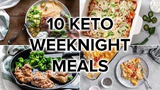 10 Easy Keto Dinner Meals for Busy Weeknights [upl. by Aihsa]