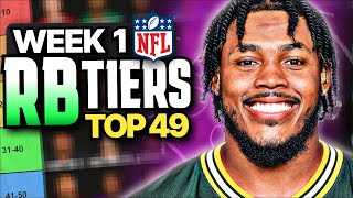 Week 1 Fantasy Football RB Rankings Top 49 [upl. by Naujud]