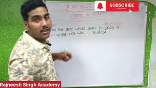 kinematics physics  rectilinear motion class 11  frame of reference  Rajneesh Singh Academy [upl. by Ocker]