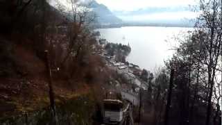 Territet  Glion Funicular in Montreux Switzerland [upl. by Nymzaj]