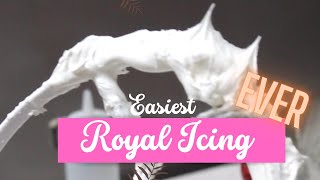 Easy Cookie Decorating Royal Icing Recipe royalicingrecipe royalicing cookiedecorating [upl. by Zitvaa]