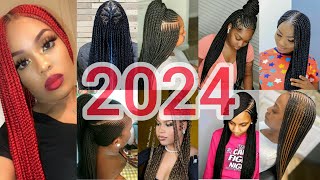 Latest braiding hairstyles for black ladies  Ghana weaving hairstyles  Braids Hairstyles [upl. by Siro804]