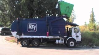 BFI Canada former WSI frontloader Progressive Waste Solutions In Action [upl. by Skill]