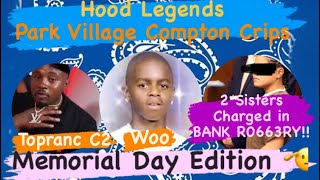 LACompton Hood Legends Topranc C2 Woo amp More Park Village Compton Crips  Bank Jac Fal Story [upl. by Nytram]