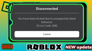 How To Fix Roblox Error 268 Kicked Due To Unexpected Client Behavior [upl. by Ahsait]