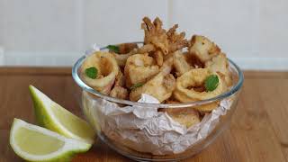 Easy and delicious fried Calamari recipe  GreekCuisine [upl. by Lenny677]