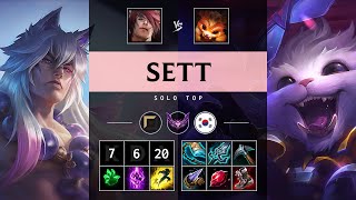 Sett Top vs Gnar  KR Master Patch 1422 [upl. by Torrell]