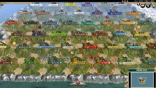 Civ 5 AI Only Timelapse All 43 Civs on the Small Map [upl. by Normalie851]