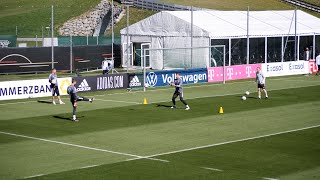 DFB IM TRAININGSLAGER  Torwarttraining mit Manuel Neuer Kevin Trapp Bernd Leno und Andy Köpke [upl. by Aikemal]