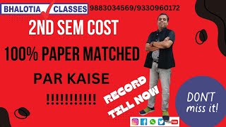 2ND sem COST 100 PAPER MATCHEDcuSTUDENTS [upl. by Yrakcaz]