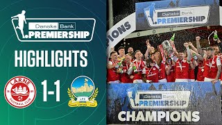 LARNE celebrate as 2023 Premiership CHAMPIONS  Larne 11 Linfield  Irish League Highlights [upl. by Ralleigh]