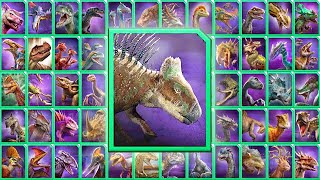 ALL 65 UNIQUES UNLOCKED JURASSIC WORLD ALIVE [upl. by Marb98]