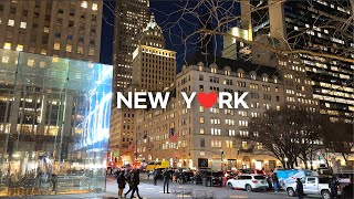 4K🇺🇸 New York City🗽🚕Walking Midtown Manhattan Day☀️amp Night🌃 Burger Joint 🍔🍟 Feb 2024 [upl. by Sheena]