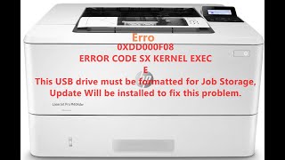 Impressora HP LaserJet Pro M404 dw tirando erro de firmware 0XDD000F08 ERROR CODE SX M404405 [upl. by Takakura238]