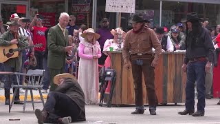 Lewistown hosts reenactment of Rattlesnake Jake shootout [upl. by Iahs]