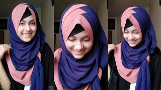 Criss Cross Hijab Tutorial  Easy Criss Cross Hijab tutorial  Noshin Nower ❤ [upl. by Brnaba302]