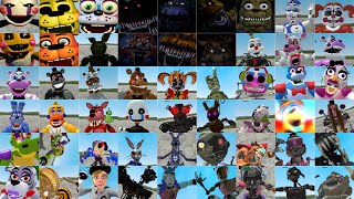 ALL FNAF 19 JUMPSCARES 20142023 in Garrys Mod FNAF 1 2 3 4 SL Security Breach Ruin [upl. by Ardie]