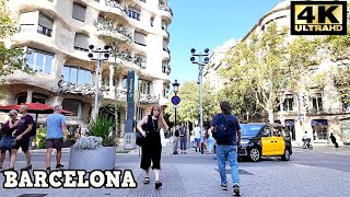 BARCELONA Street  Walking Tour Paseo de Gracia  October 2024 SPAIN 4K 60ftps [upl. by Nawak]