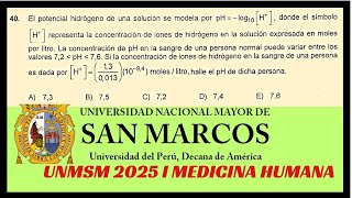 Logaritmos Solucionario UNMSM 2025 I Medicina Humana T2 Universidad Nacional Mayor de San Marcos [upl. by Notyrb]