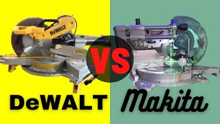 DeWalt DWS779DWS780 vs Makita LS1219L double bevel 12quot sliding miter saw [upl. by Alcina]