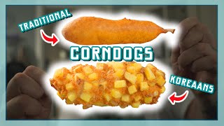 SNACKS TRADITIONELE VS KOREAANSE CORNDOGS  EtenmetNick  How to [upl. by Llyrat]