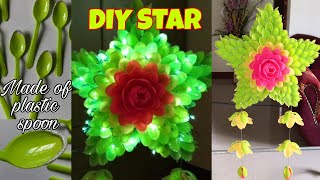 DIY SPOON CHRISTMAS LANTERNPAROL STAR Made of Recycled MaterialsFull tutorial [upl. by Carlie211]