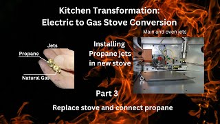 Kitchen Transformation Electric to Gas Stove Conversion Part 3 [upl. by Harihat]