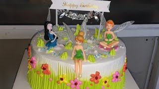 TINKERBELL FAIRY How to make a beautiful tinkerbell fairy cake [upl. by Ayisan479]