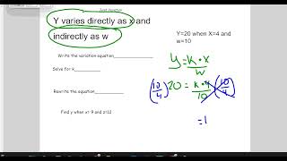 pre calc 1 6 variations part b [upl. by Quinta]