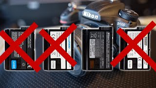 My old 3rd party batteries dont work in the Nikon D7500 and D500 [upl. by Eimiaj]