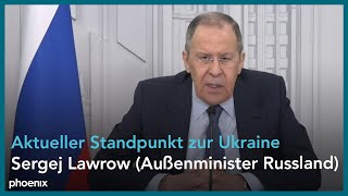 Pressegespräch mit dem russischem Außenminister Lawrow zur aktuellen Situation in der Ukraine [upl. by Nacnud]