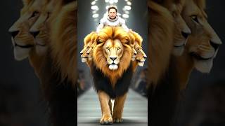 10 Headed Lion I AI Elon Musk Wild Adventure aishorts elonmusk lion [upl. by Stormi]