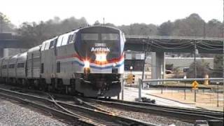 The Amtrak Crescent 19 w Brand New 145 Phase 3 Heritage amp Big Moe Show AustellGa 02052011© [upl. by Irrem950]