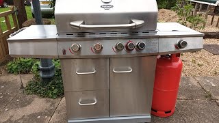 ASDA bargain bbq Uniflame select 5 burner review [upl. by Aneen]