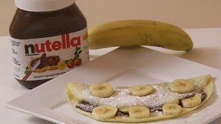 How to Make Nutella Banana Crepes  Rossellas Cooking with Nonna [upl. by Lilithe]