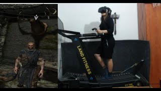 Vive Cosmos Elite with a Treadmill  Skyrim VR [upl. by Nerad]