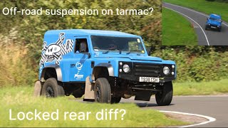 A lap round Curborough Sprint course in this 250bhp TD5 Defender GM90 [upl. by Akerdal]