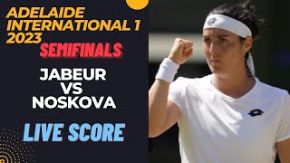 Jabeur vs Noskova  Adelaide International 2023 Live Score [upl. by Romelda]