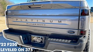 2022 Ford F250 Platinum COVERT Edition Leveled on 37s Custom Carbonized Super Duty Truck [upl. by Ahsima]