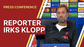 quotEmbarrassing questionquot  Jurgen Klopp angered by Napoli reporter [upl. by Netsryk117]