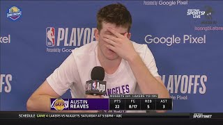 Austin Reaves POSTGAME INTERVIEWS  Los Angeles Lakers loss to Denver Nuggets 112105 in Game 3 [upl. by Henryson]