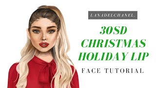 30SD CHRISTMAS LIPS  Stardoll Lip Tutorial  LanaDelChanel [upl. by Lionel]