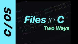 Reading and Writing Files in C two ways fopen vs open [upl. by Atterys]